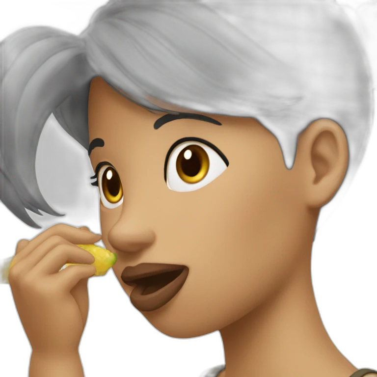 A girl sucking dick emoji