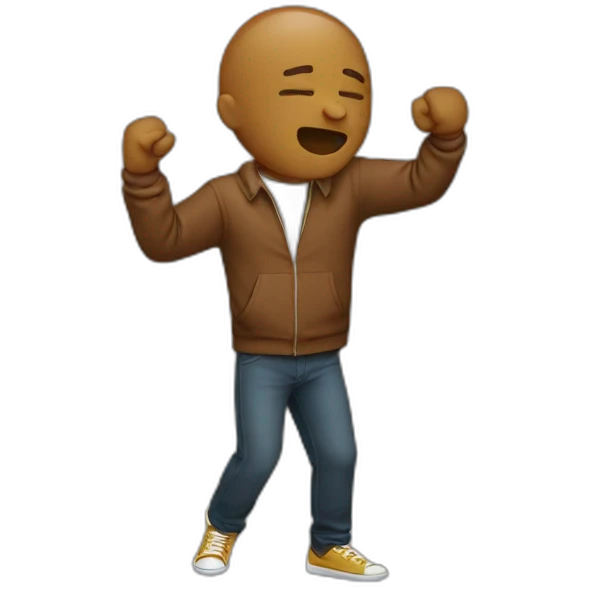 a men doing a dab emoji