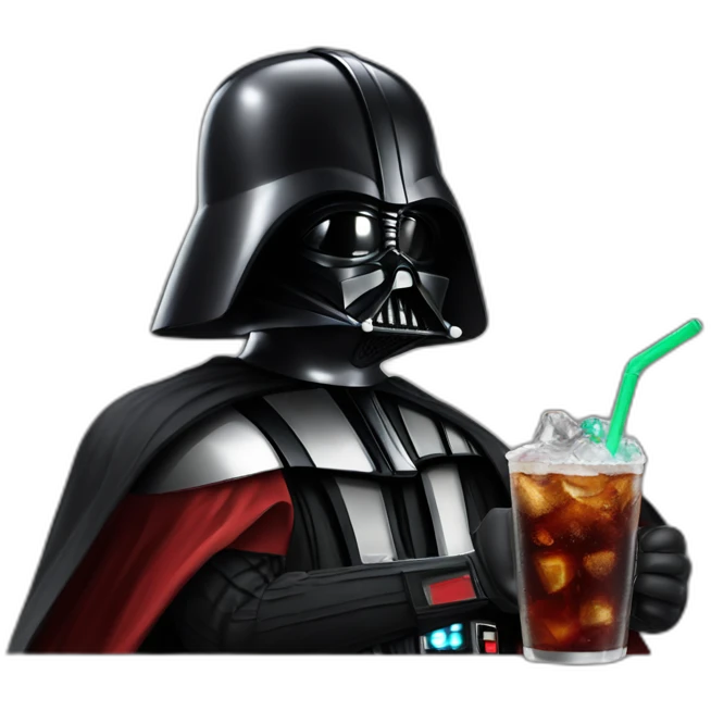 Darth vader drink cola emoji