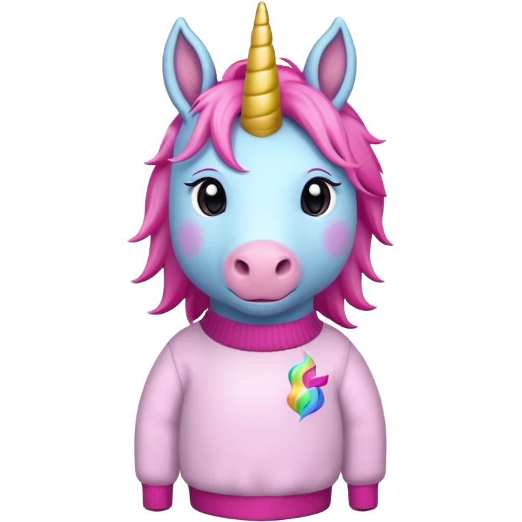 Funny preppy unicorn  emoji