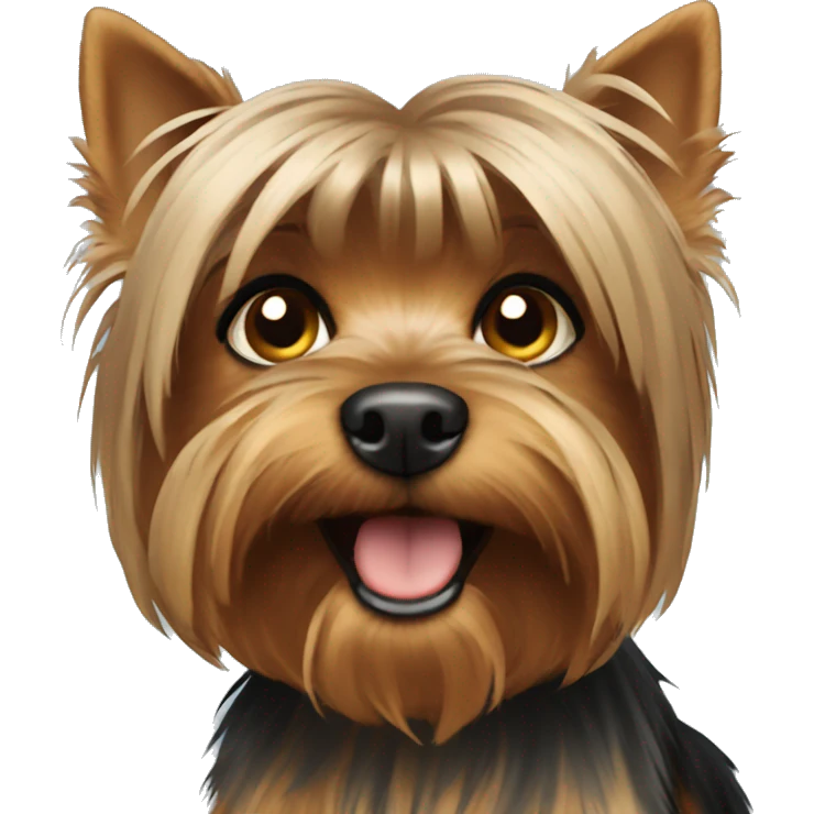 Brown yorkshire terrier girl emoji