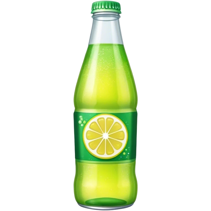 A bottle of sprite lemon lime soda emoji