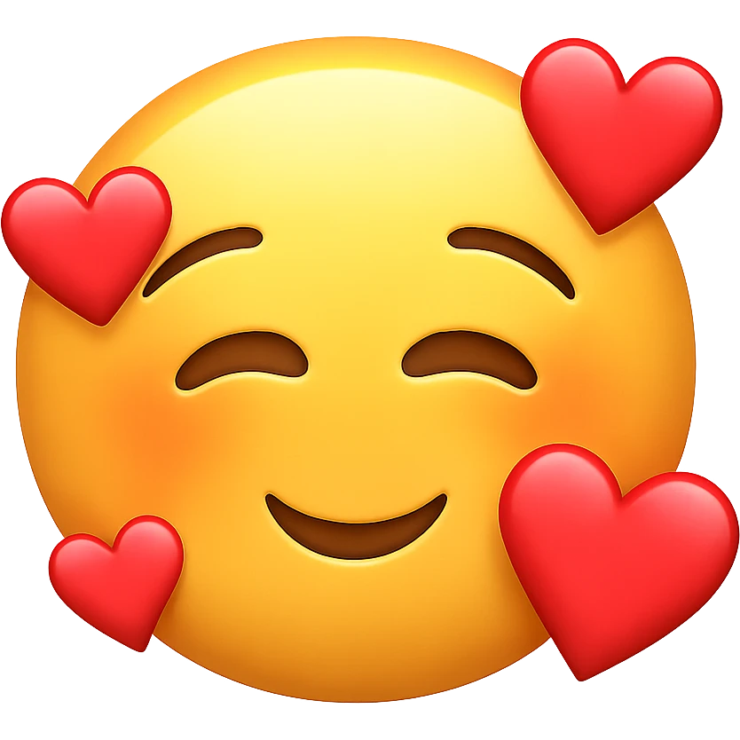 face with hearts emoji emoji