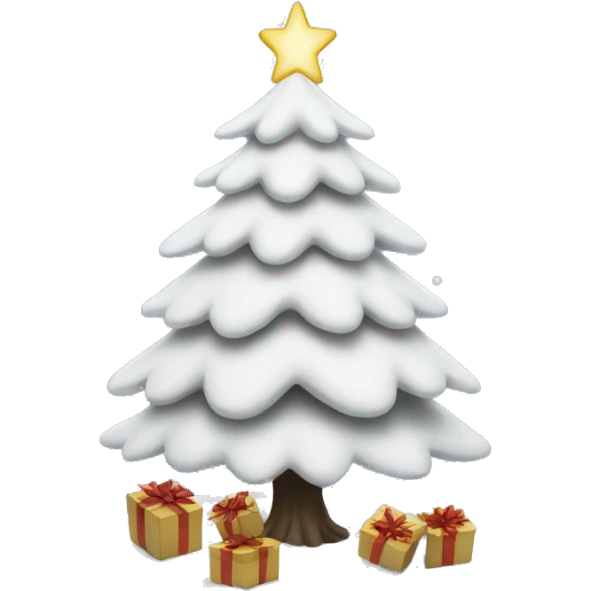 white christmas tree emoji
