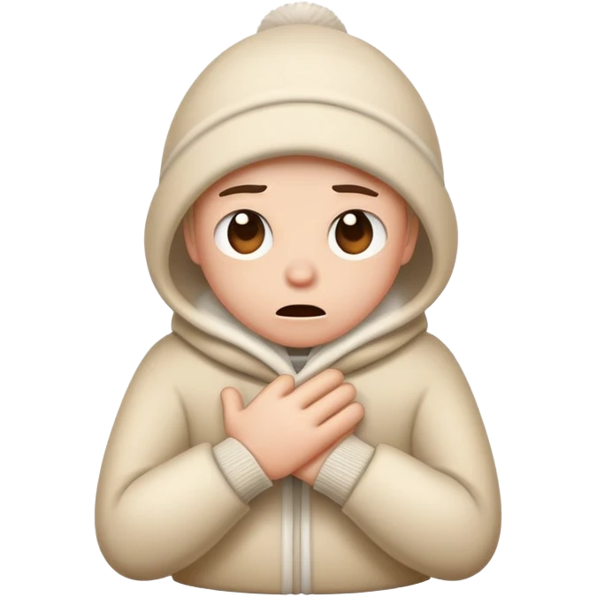 cartoon character shivering with cold saying brr emoji