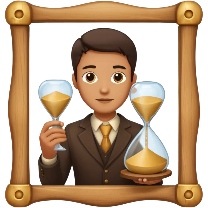 man holding hourglass emoji