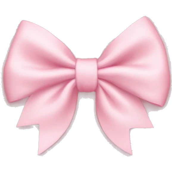 light pink bow on light pink bow emoji