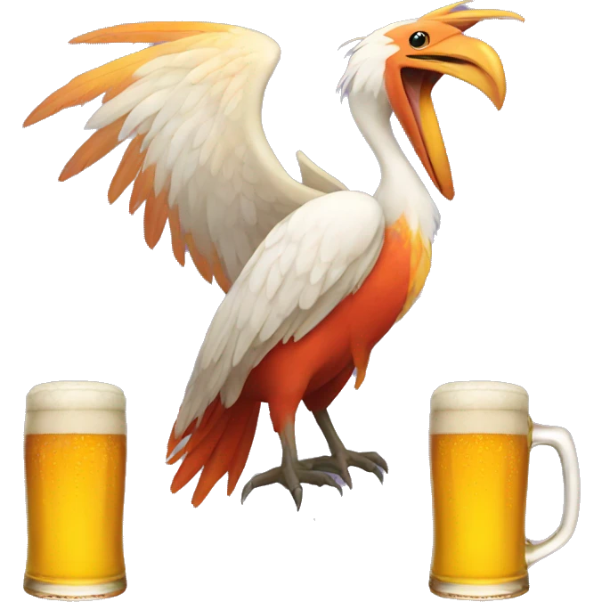 Phoenix + pelican + beer emoji