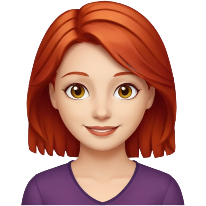 Westie with red hair and hazel eye woman emoji