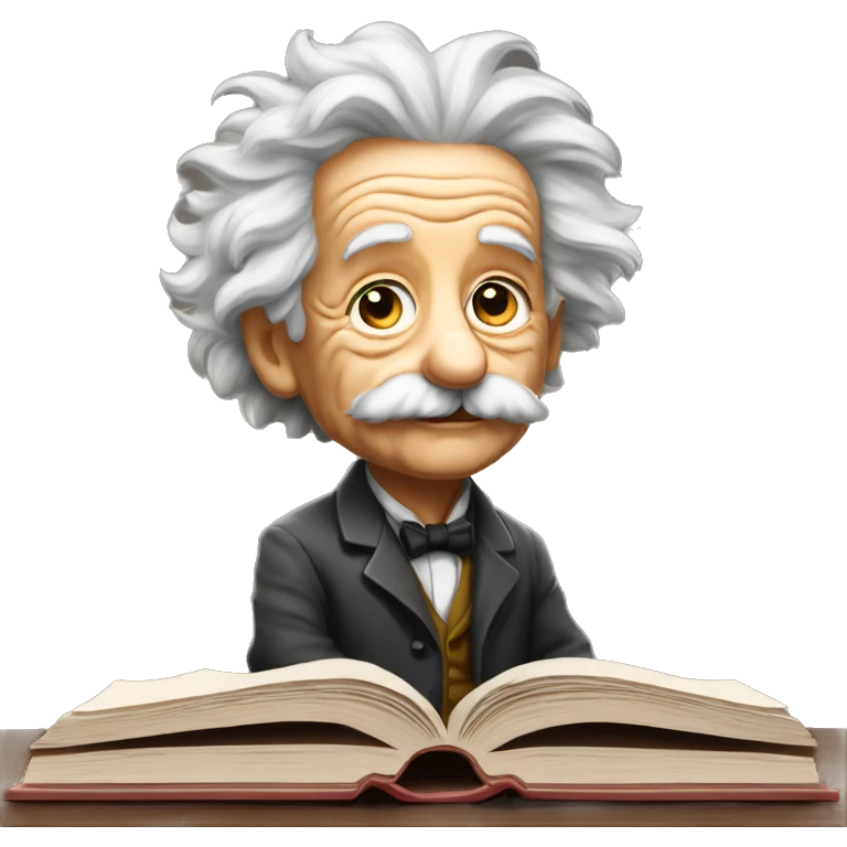 Einstein qui lit un livre emoji