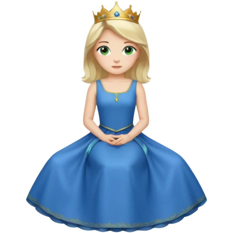 prince,  black Hair, blue eyes, garment,  woman, siiting on prince, white sleveless dress, blonde hair, green eyes, emoji