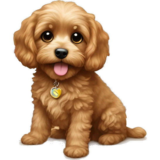 Cavapoo and unboxing gifts emoji