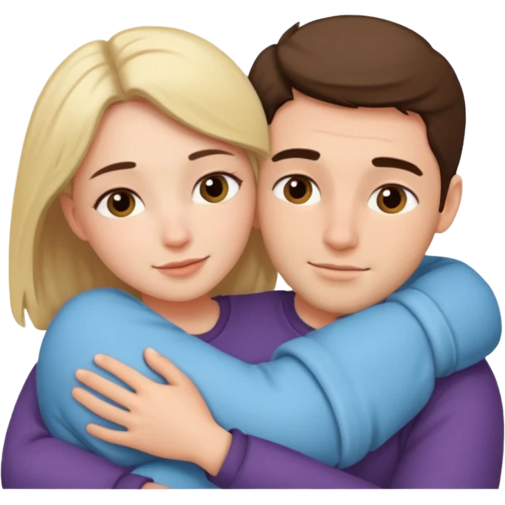 Couple in bed cuddling emoji