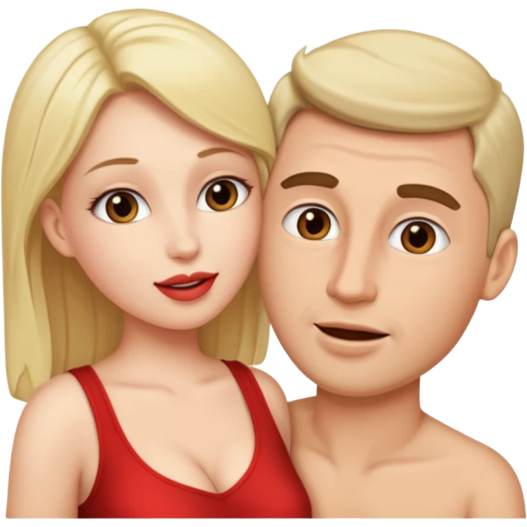 Woman giving male oral sex emoji