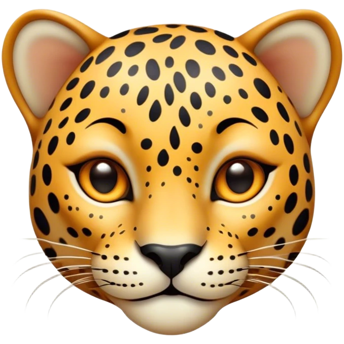 Cinematic Cute Jaguar Portrait Emoji, Head tilted playfully and inquisitively, with a smooth, agile form accented by delicate spotted patterns and round, sparkling eyes full of charm, Simplified yet irresistibly adorable features, highly detailed, glowing with a warm, inviting wild glow, high shine, affectionate and lively, stylized with a touch of whimsical feline grace, soft glowing outline, capturing the essence of a mischievous yet loving jaguar that feels like it could pounce out of the screen into your arms! emoji