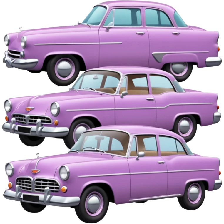Mauve cars at drive in movies emoji