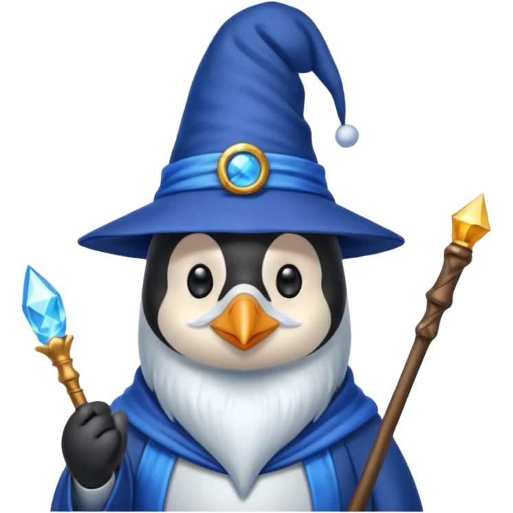 Penguin Wizard emoji