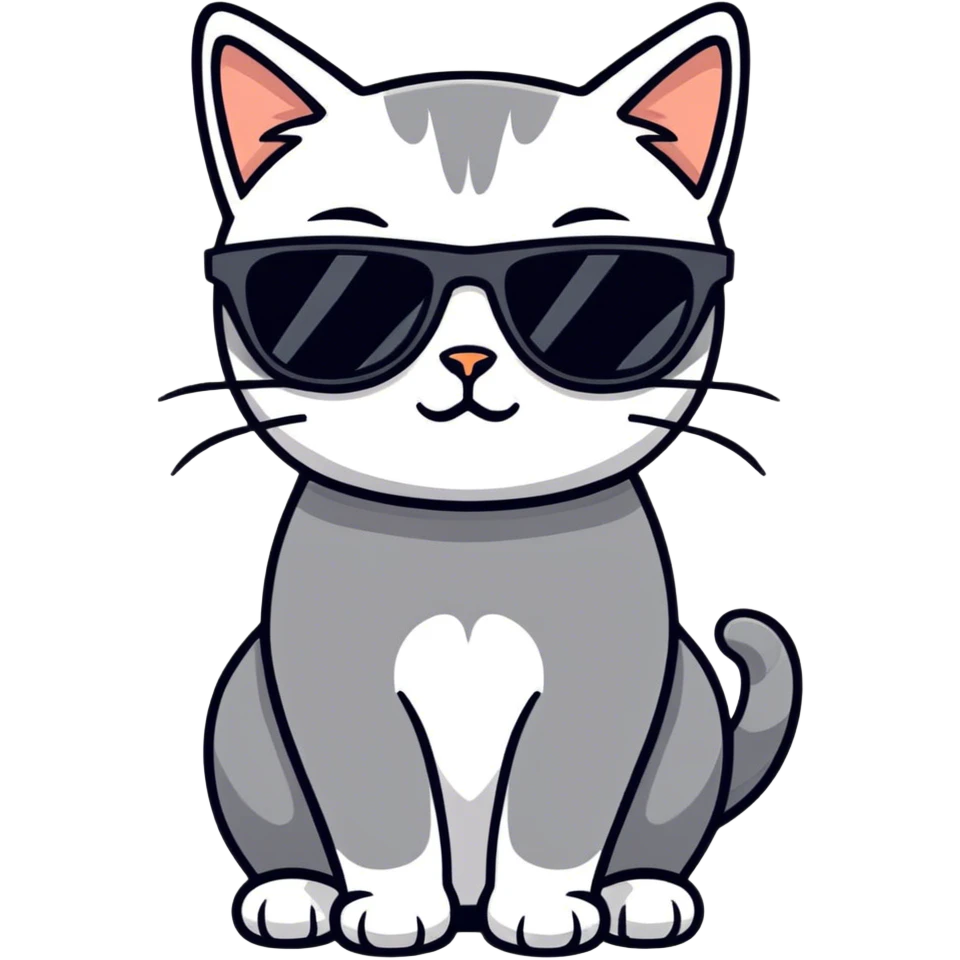 Cat with sunglasses emoji