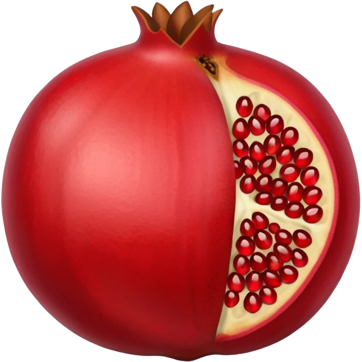 A pomegranate with visible seeds emoji