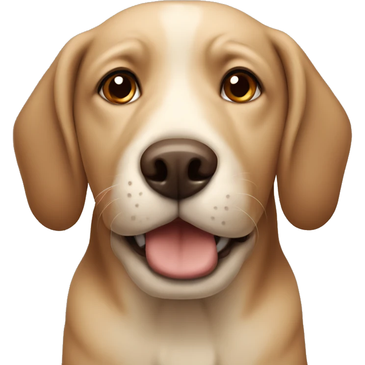 Beige and brown dog emoji