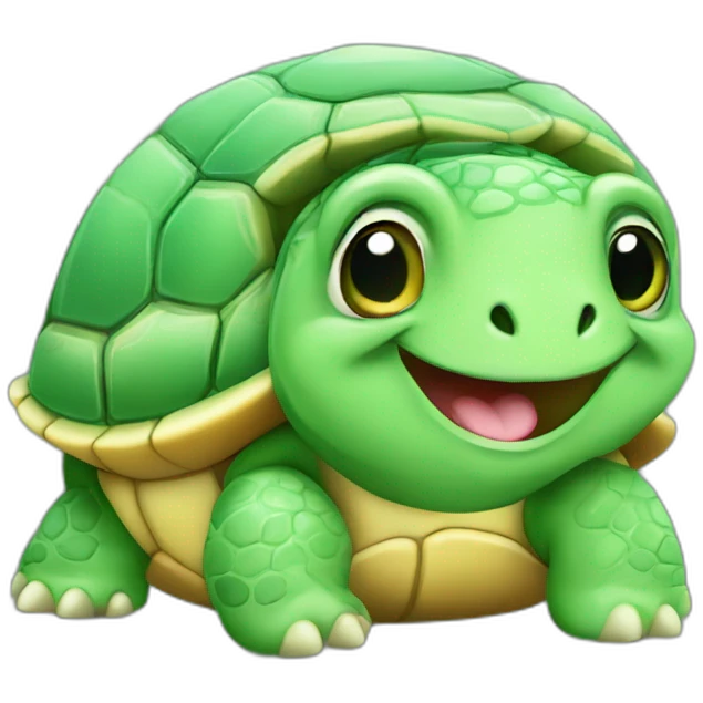 Cute little chubby Turtle  emoji