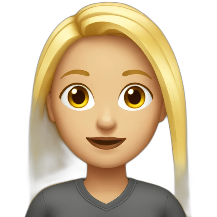 Girl blond web-designer emoji