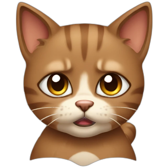 angry brown kitten emoji