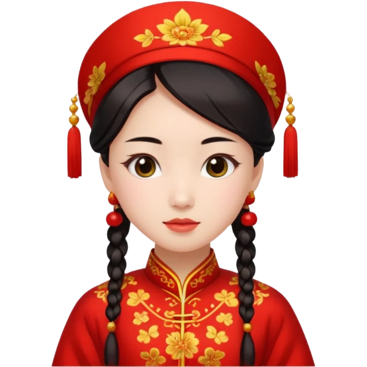 chinese girl in traditional costume emoji
