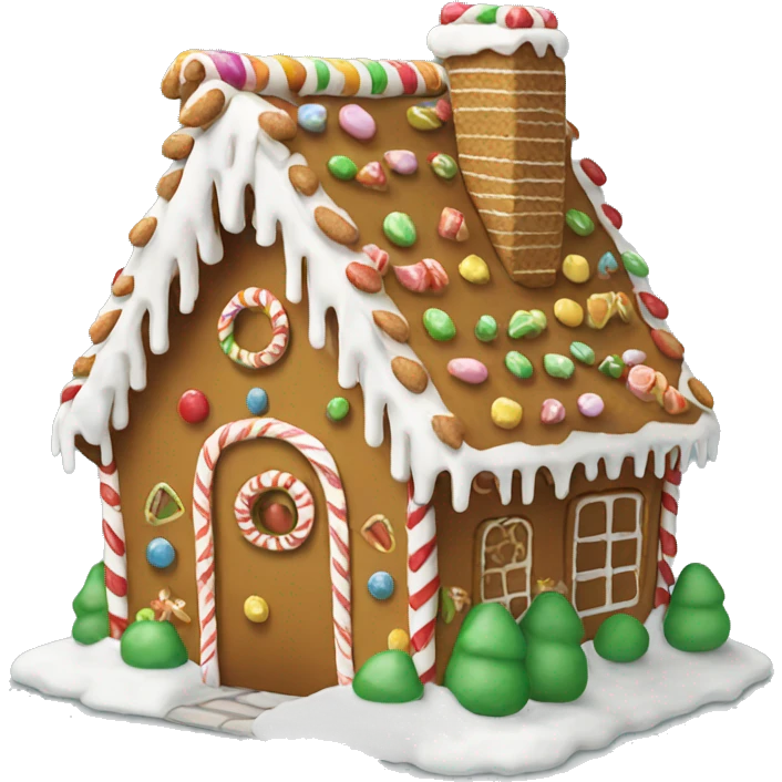 Gingerbread house emoji