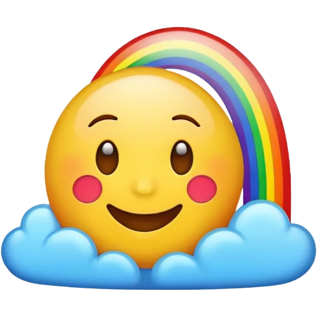 emoji with rainbow  emoji