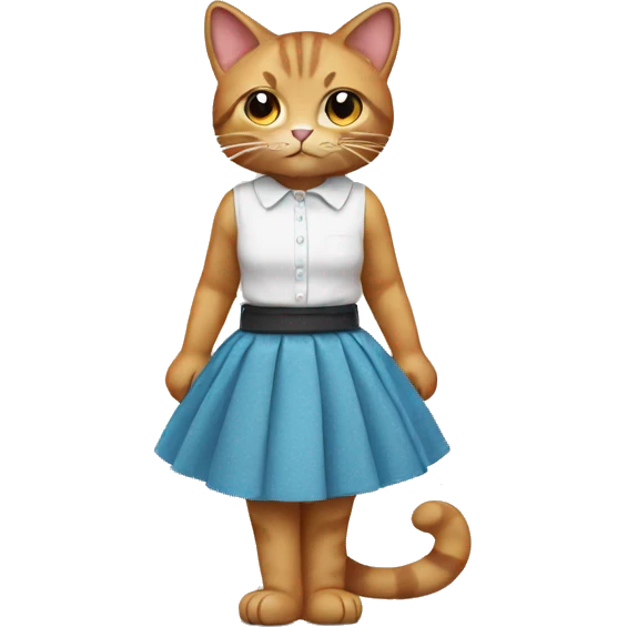 cat wearing a skirt  emoji