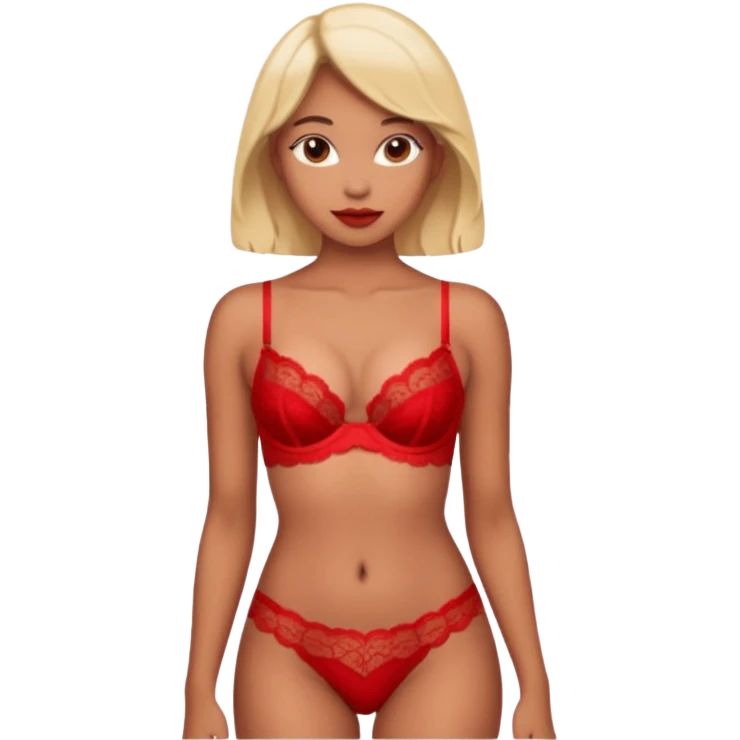 Red lingerie dentelle hot set emoji