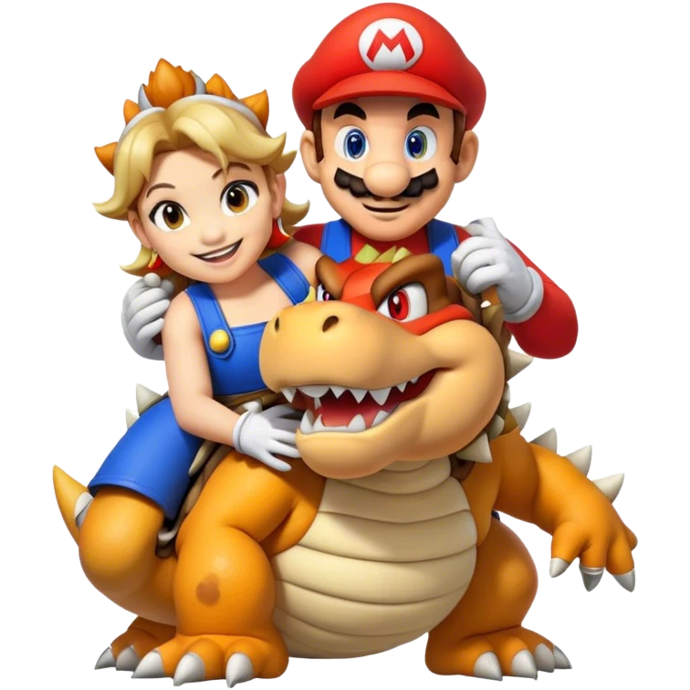 Super Mario hug bowser emoji