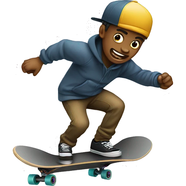 skateboard grinding emoji
