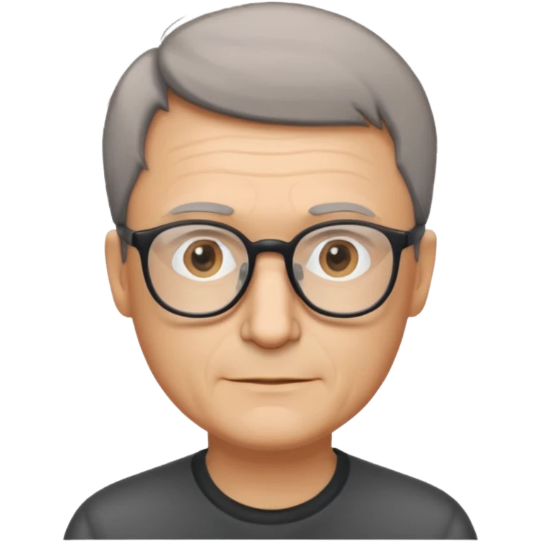 hombre, 50 años poco pelo delgado emoji