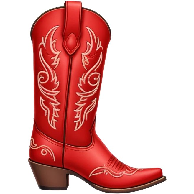 red cowboy boots emoji