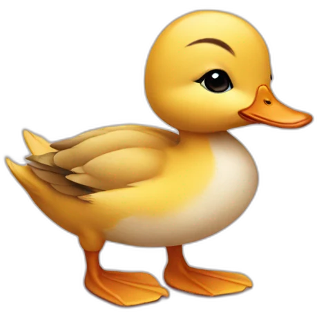 duckling that wears makeup emoji