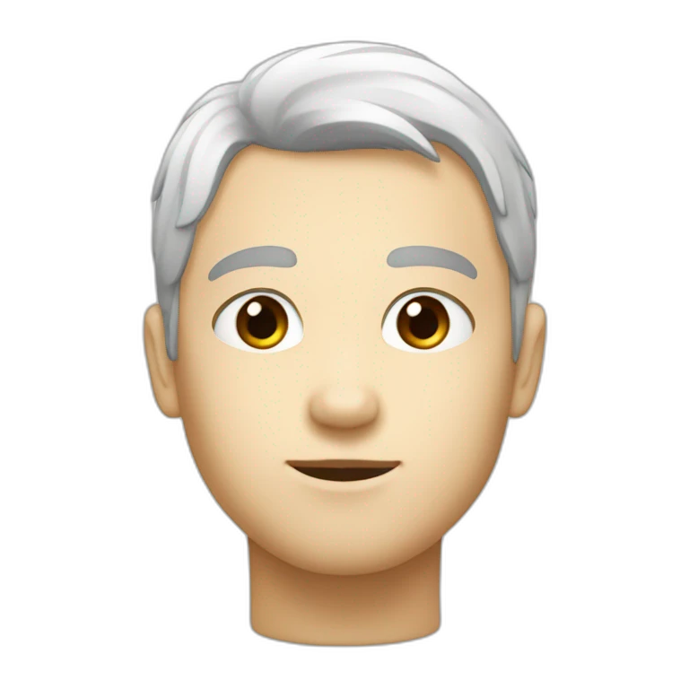Garçon blanc cheveux noirs et des yeux marron emoji