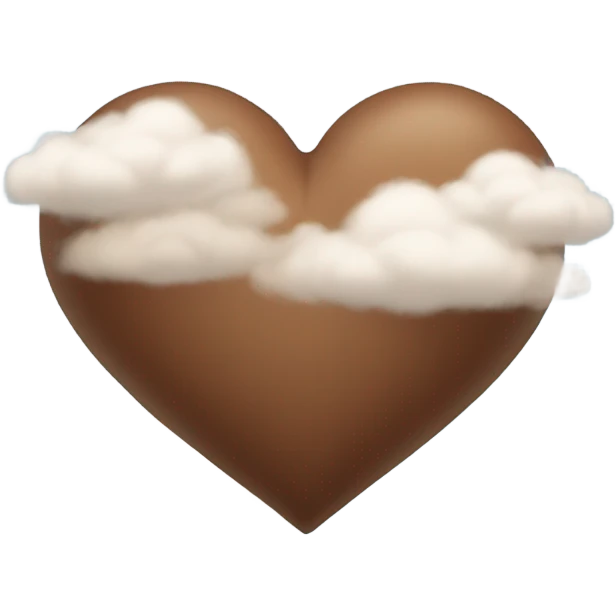 brown heart + cloud emoji
