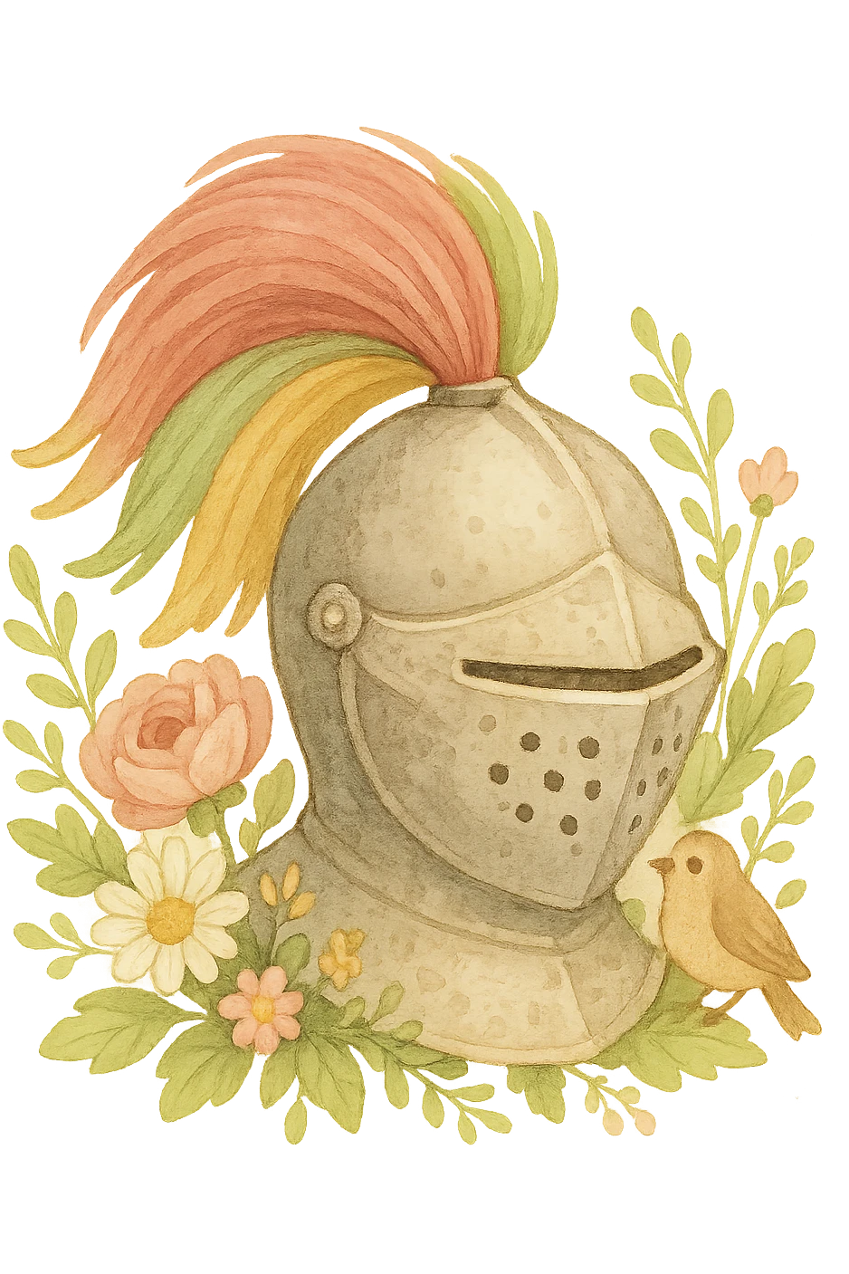 a cute cottage core re-interpretation of the AOEII logo with a transparent background, suitable as an icon emoji