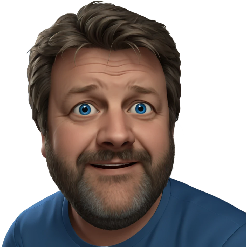 man with blue eyes portrait emoji