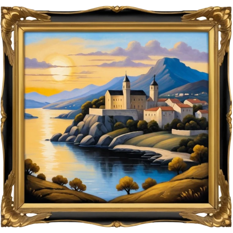 Old painting in the auction emoji