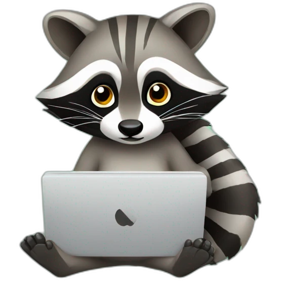 raccoon with laptop emoji