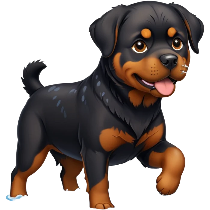 Rottweiler, Play, With Water emoji