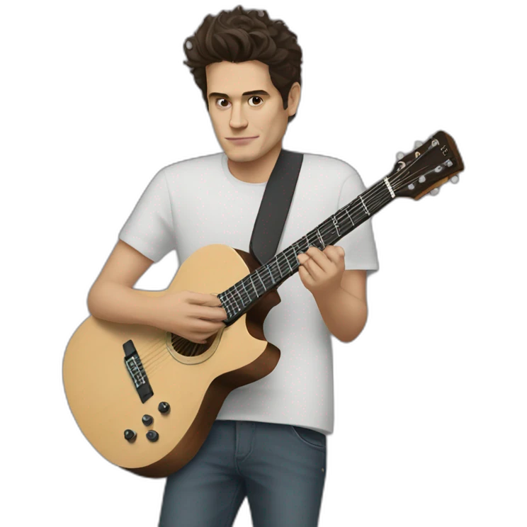 John mayer with his guitar emoji