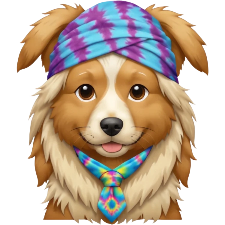 hippie dog emoji