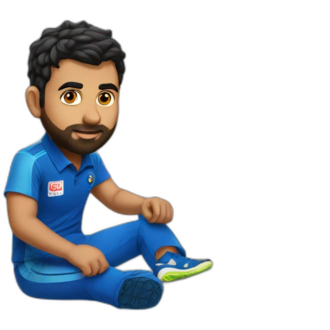 rohit sharma with laptop emoji