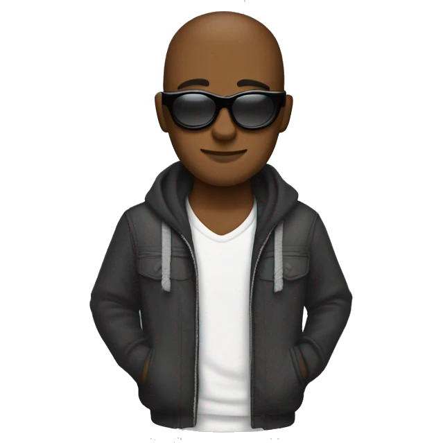 Bazileño con gafas y con ropa ninja emoji