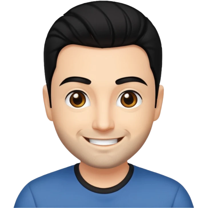 Chris Kirkpatrick with black hair emoji