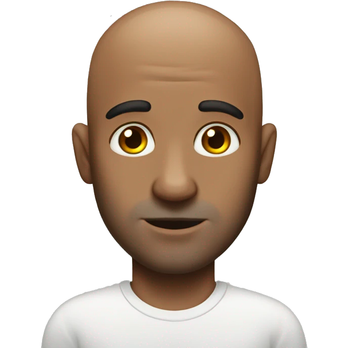 bald man with long eyelashes and nose piercing emoji